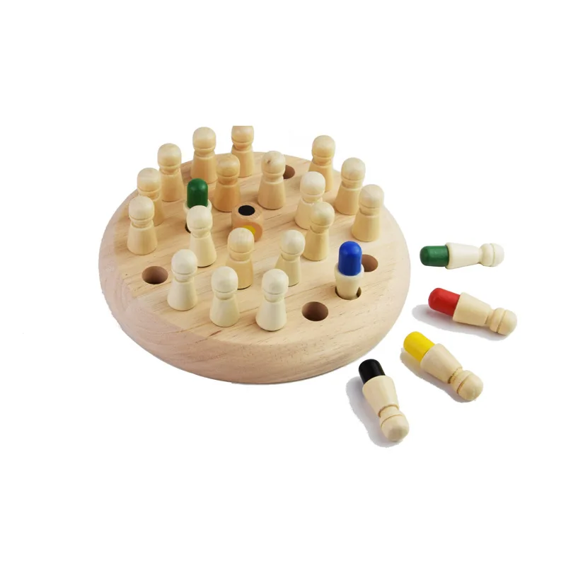 Top sale Small Size Chess Game Brain Enlightenment Wooden Memory Chess Toy Wooden Chess Toy for kids early educational