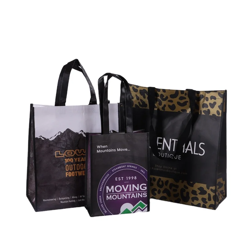 Custom boutique personalised reausable shoe retail shopping, bags non woven fabric fashion silver gold shopping bags/