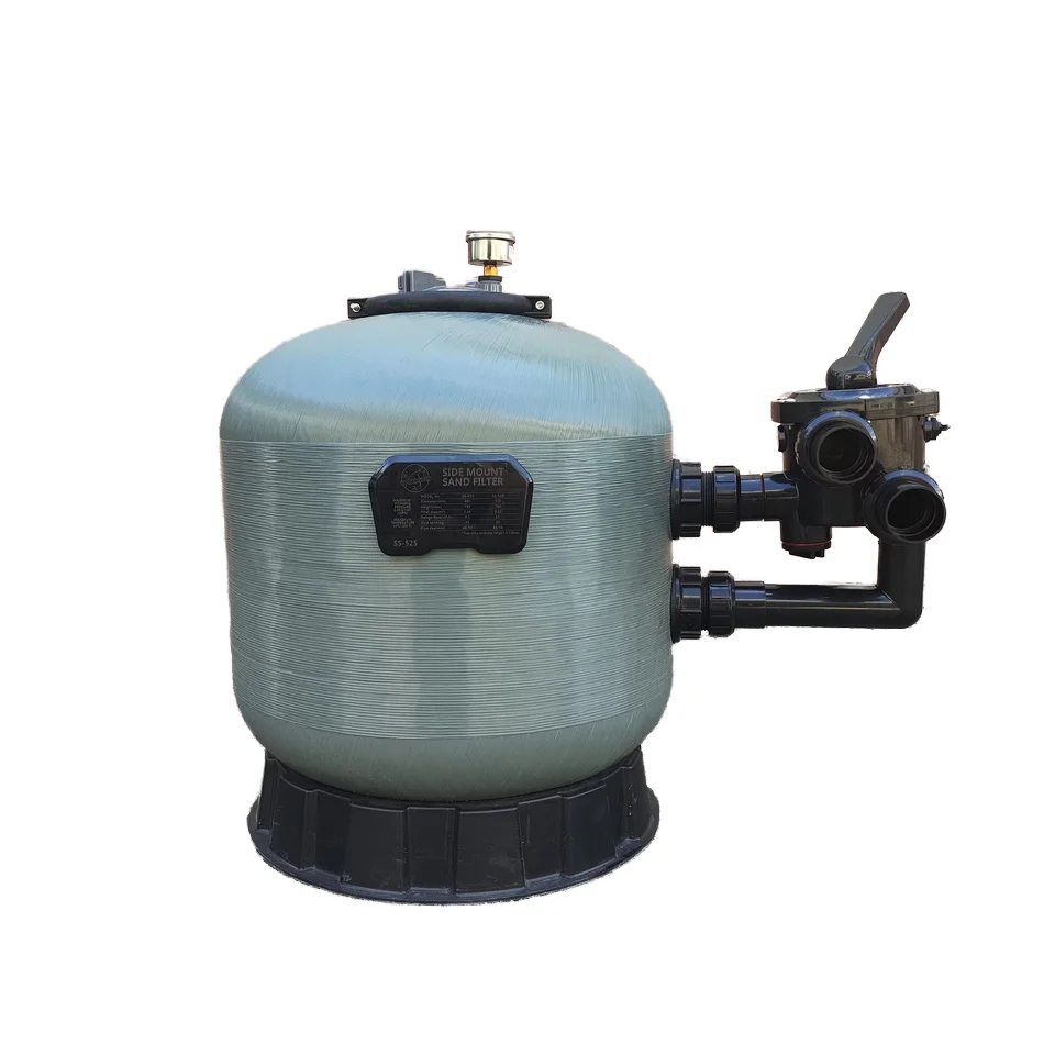 High Quality Fiberglass Sand Filter for Swimming Pools Home Commercial Factory Supplied Side-Mount Water Sand Filter for Sale