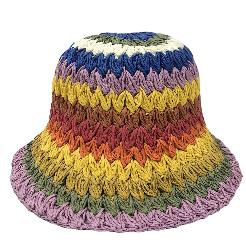 Индивидуальная соломенная шляпа папируса, низкий минимальный заказ, Модная складная шляпа от солнца в новом стиле, женская летняя пляжная Солнцезащитная шляпа из рафии