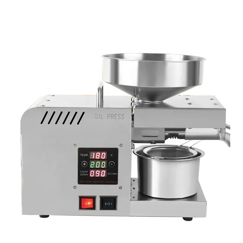 Fully Automatic Mini Small Household Sunflower Seed Peanut Nut Soybean Oil Machinery Oil Press