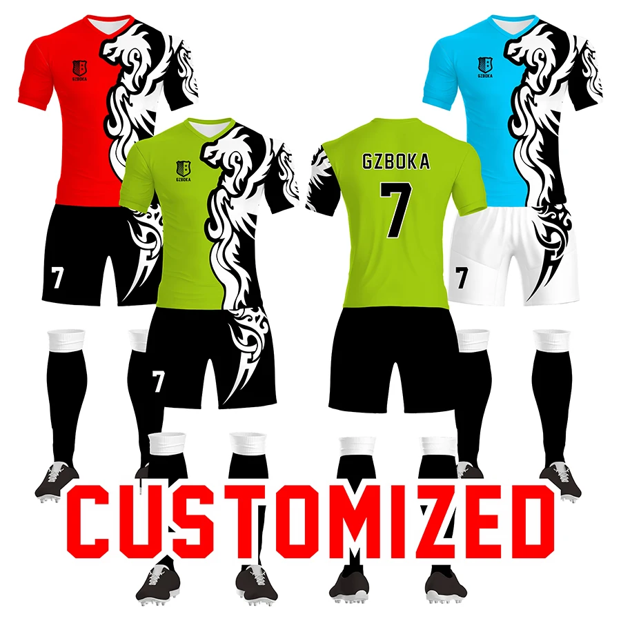 Guangzhou custom sublimation printing new model club soccer football jersey