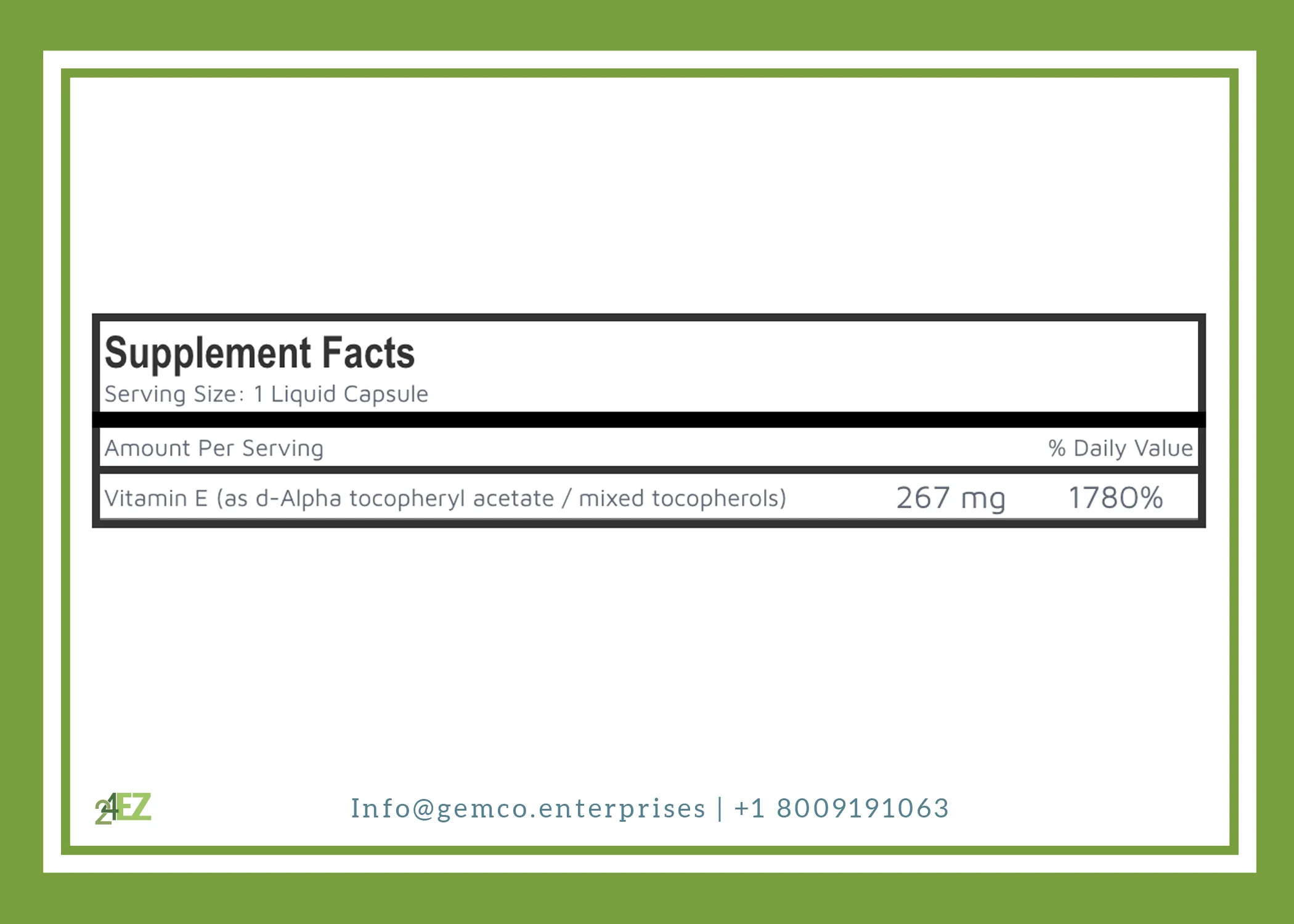 American wholesale Organic E-400 IU - E Vitamins Supplements Gummies Animate vitamine e soft capsules