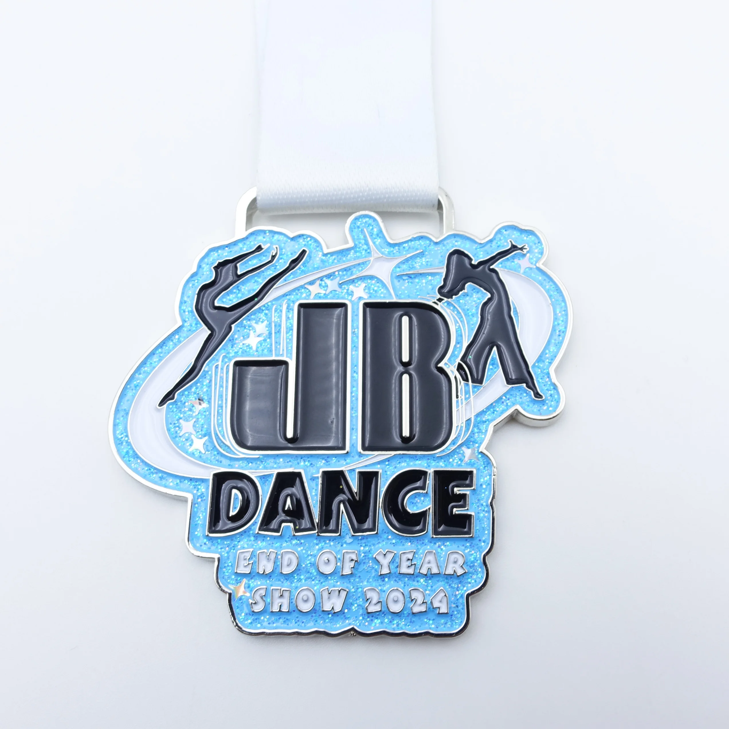 Glitter Medallas Wholesale Custom Made Gold Plated Metal Medal with Sublimated Ribbon school graduation cap glitter powder medal