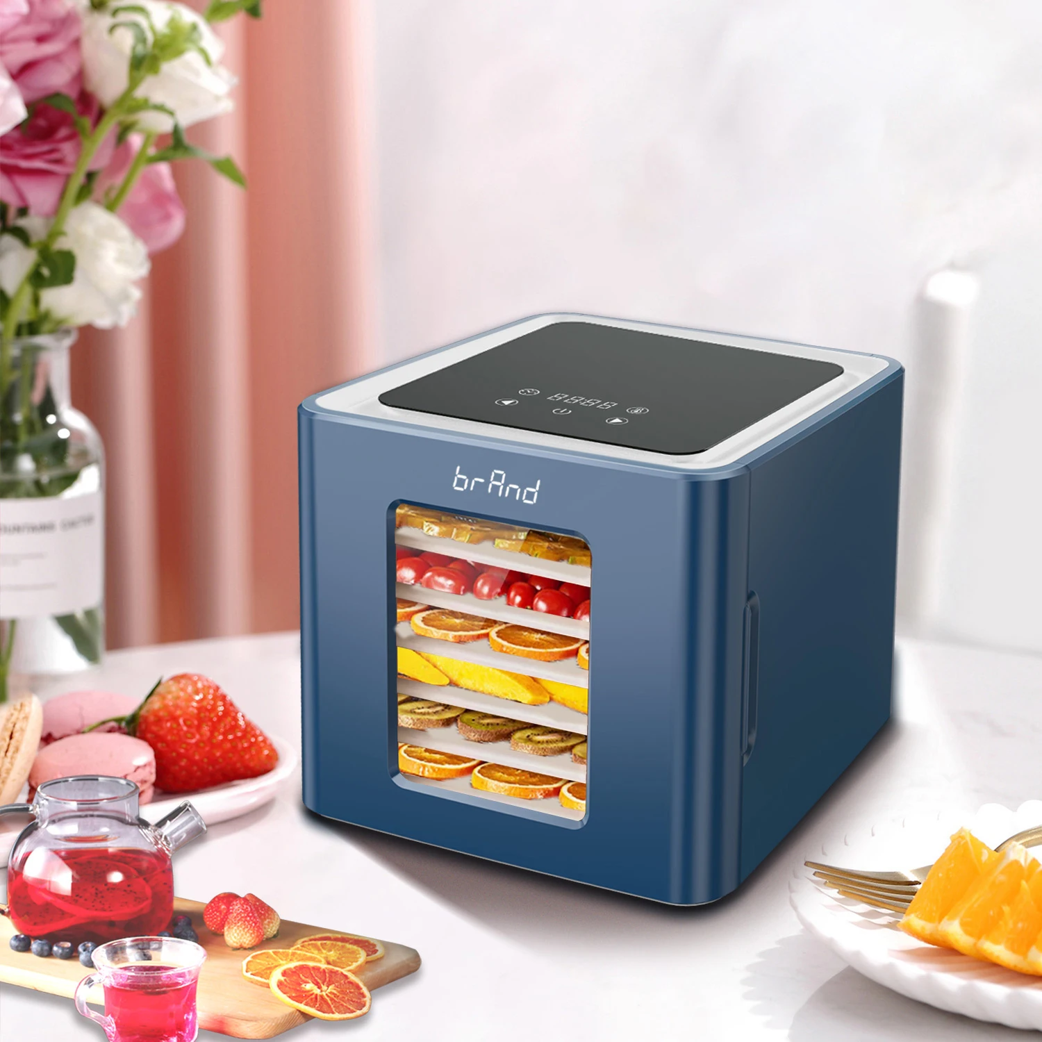 Digital Fruit Dehydrator 6 Trays for Food and Jerky Adjustable Temperature and for Fruit Meat Beef Veggies Dog Treats