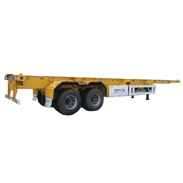 China Manufacture Tongya 2 or 3 Axles Skeleton Truck Trailer with Twist Lock