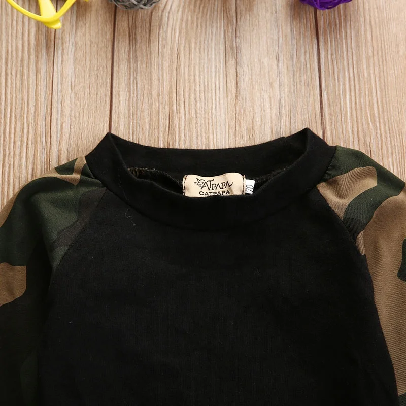 BKD Winter Fashion Long Sleeve Camouflage Set Baby Clothes OEM Service Picture Soft Shell Kids Summer Clothes Character Support