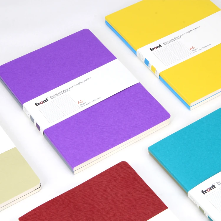 
Hot selling custom journal book printing A5 PU softcover ruled dot grid blank office stationery students notebooks 