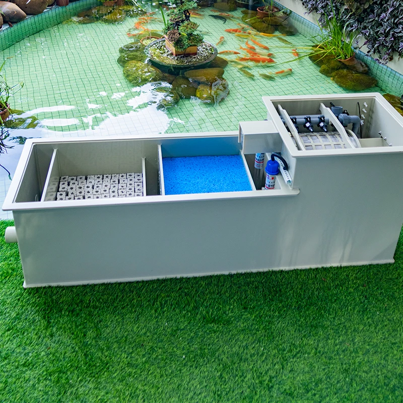 QihangRAS automatic aquarium koi fish pond filter system exterior pond filters aquaculture carp pond filter