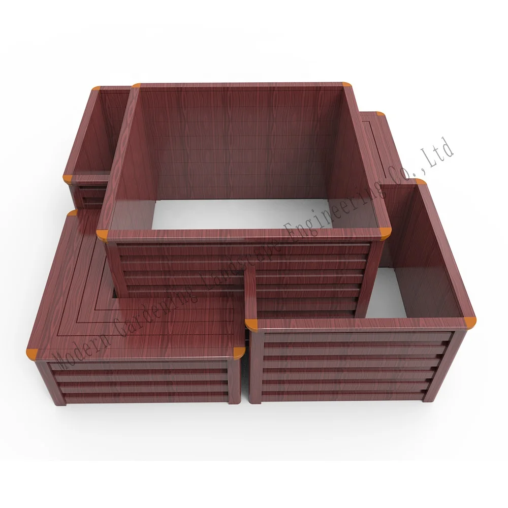 Horticultural landscape plant aluminum alloy street flower box liner plant box