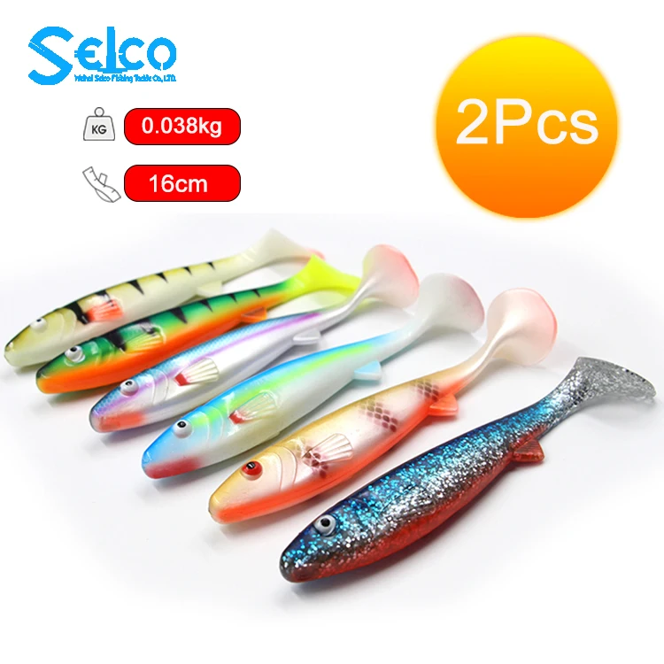 Selco 16Cm 38G Tpe T Tail Pvc Shad Swimbait Fishing Lure Swimbait Soft Plastic Bass Lure Fishing Lure Pike