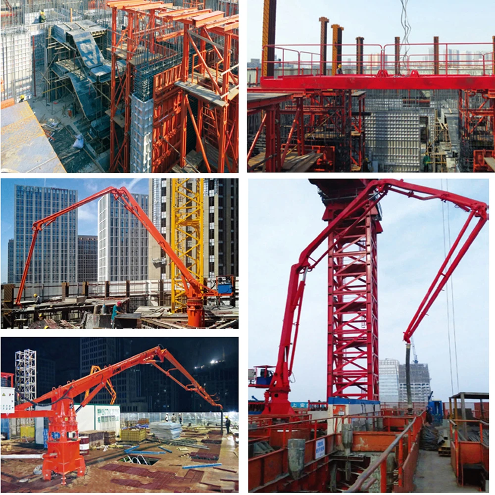 ZK Market mainstream engineering Tubular Column Concrete Placing Boom or Inside Climbing Concrete Placing boom