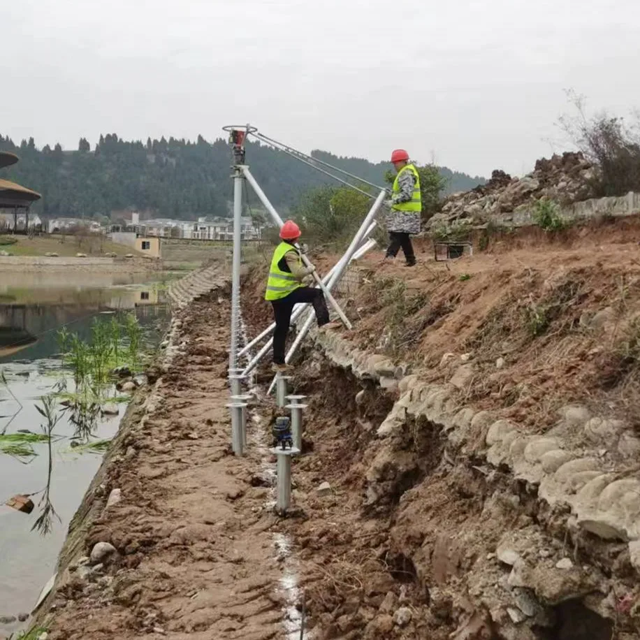 electric pile driver for Ground Screw Installation