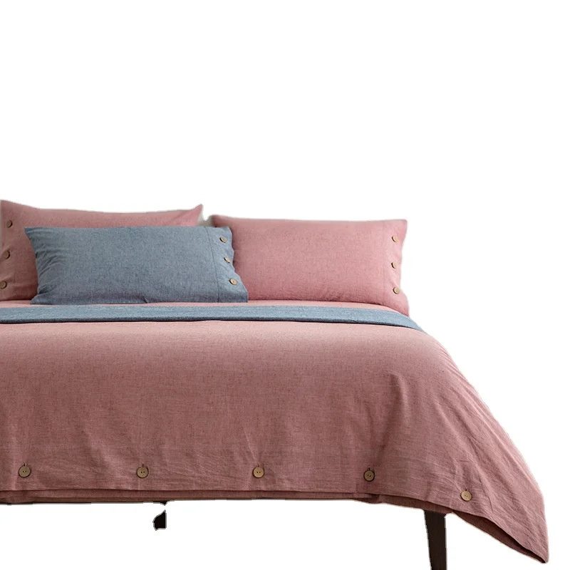 100% Natural Stone Washed Pure Linen Flax Fiber Comforter quilt Bedding Set (1600332704359)