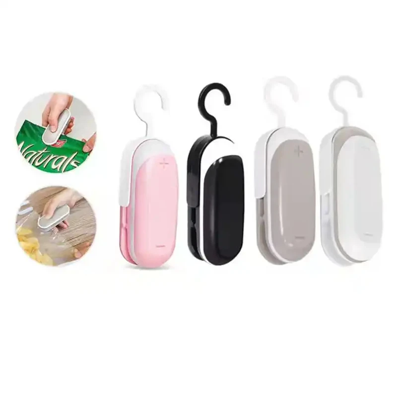 Mini Heat Sealer Portable Sealing Machine Hand Pressure Sealing Clip Food and Fruit Preservation Sealing Clip