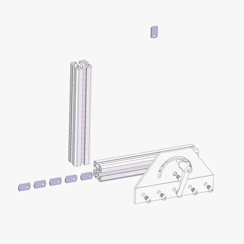 Verified manufacturers M6*30 locking handle Threaded handle for 30/40/45 Aluminium Profile extruded aluminium profile#7141