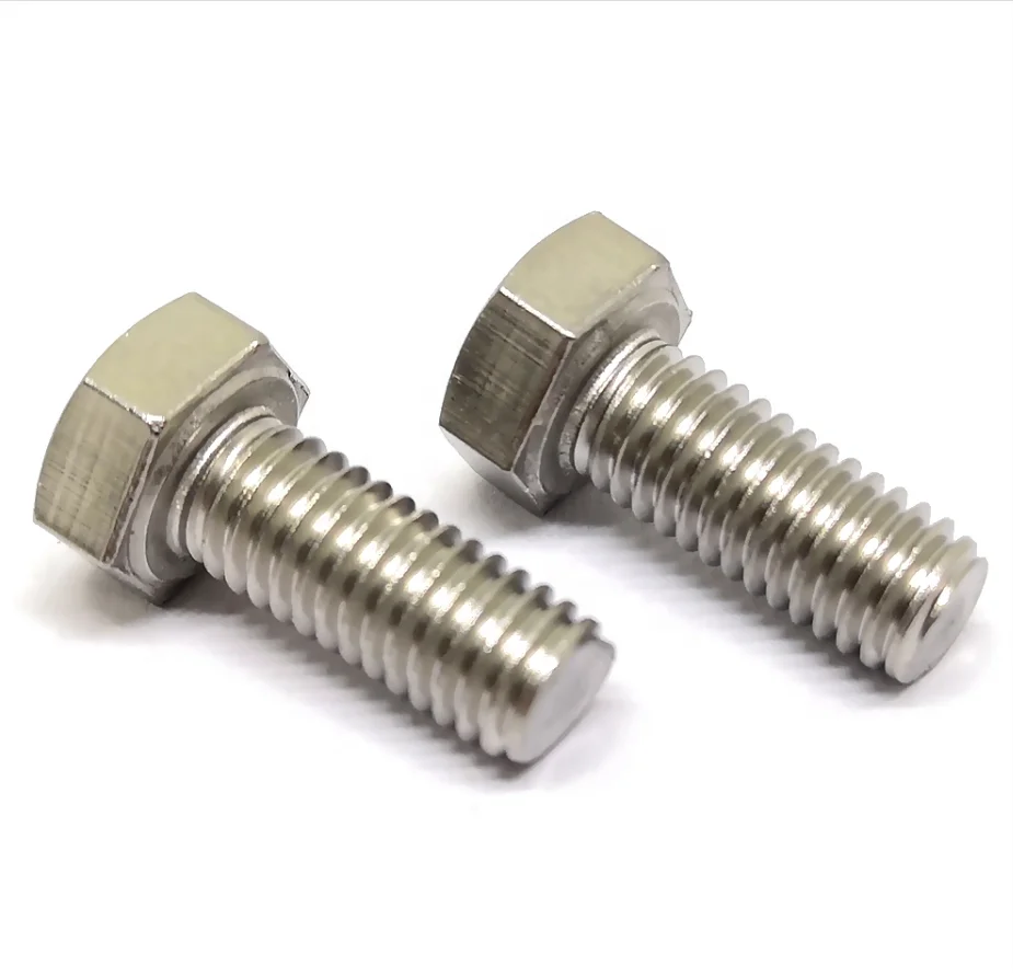 HBLJ Hex Bolt Screw Factory Price Customized Wholesale High Strength Metric m6 m7 m8 m9 m15 m17 m20 304 316 stainless steel Hex