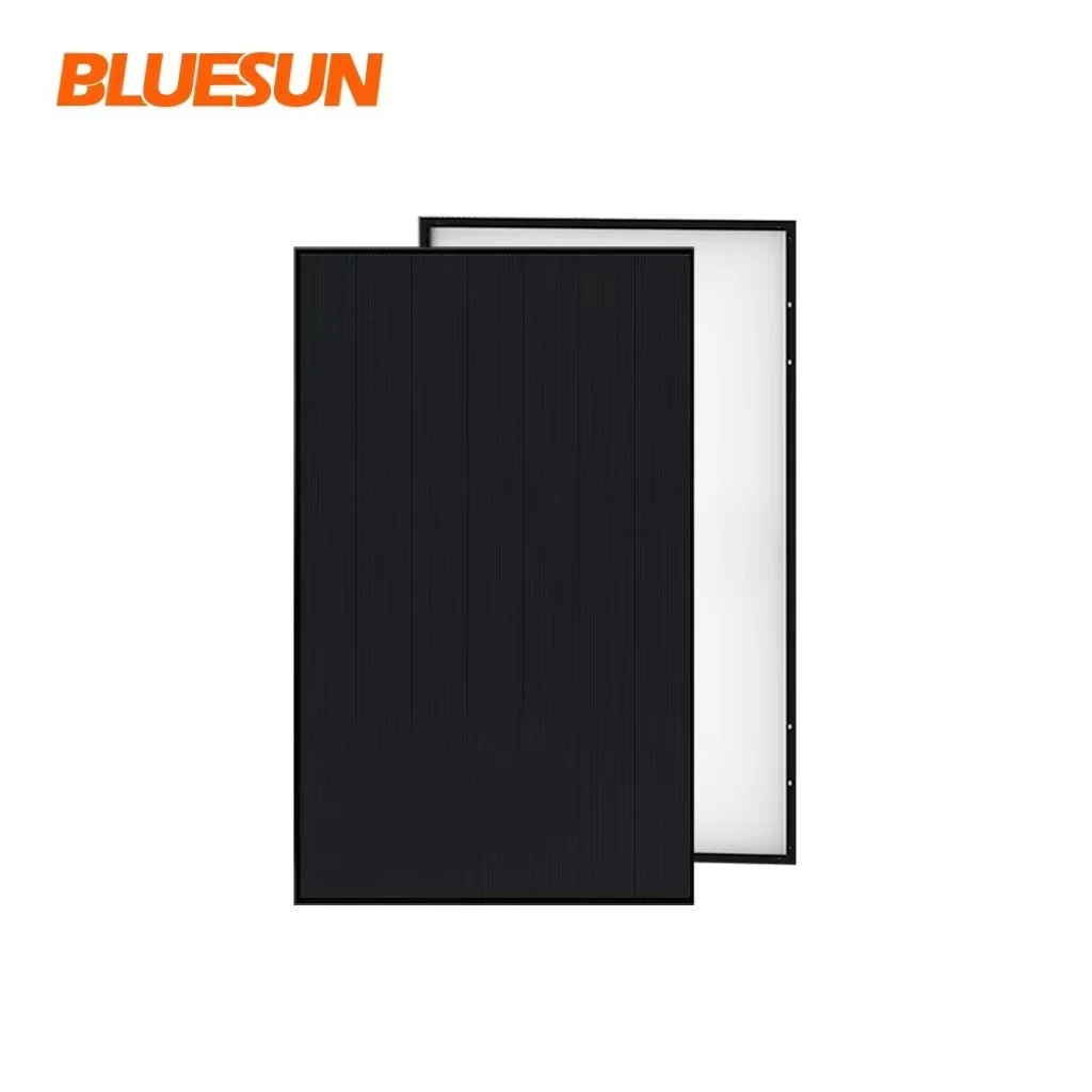 Blusun  all black mono perc solar panel roofing sheets 350w 360w 370w with solar panels CA warehouse price