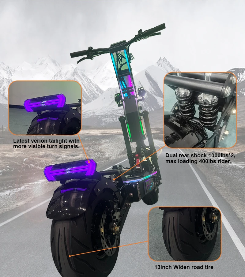 Good Selling 12000W 90-110Kms Off Road Patinetes Elctricos 72V Electric Scooter Long Range 100-300Km Folding Scooter for Adults