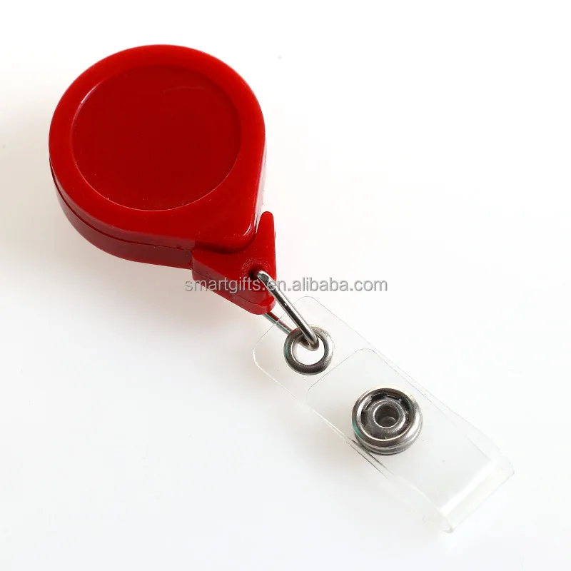 Factory Customized Anti Twist Black White Blue Red Name Badge ID Reel Retractable With LOGO