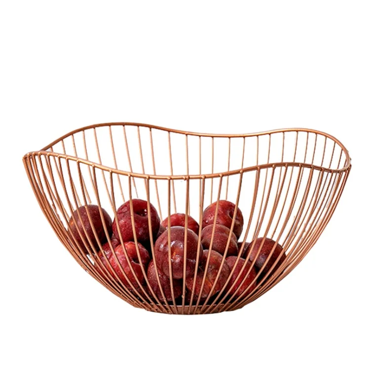 K&B Wholesale kitchen living room modern Erupe metal wire fruit and vegetable basket