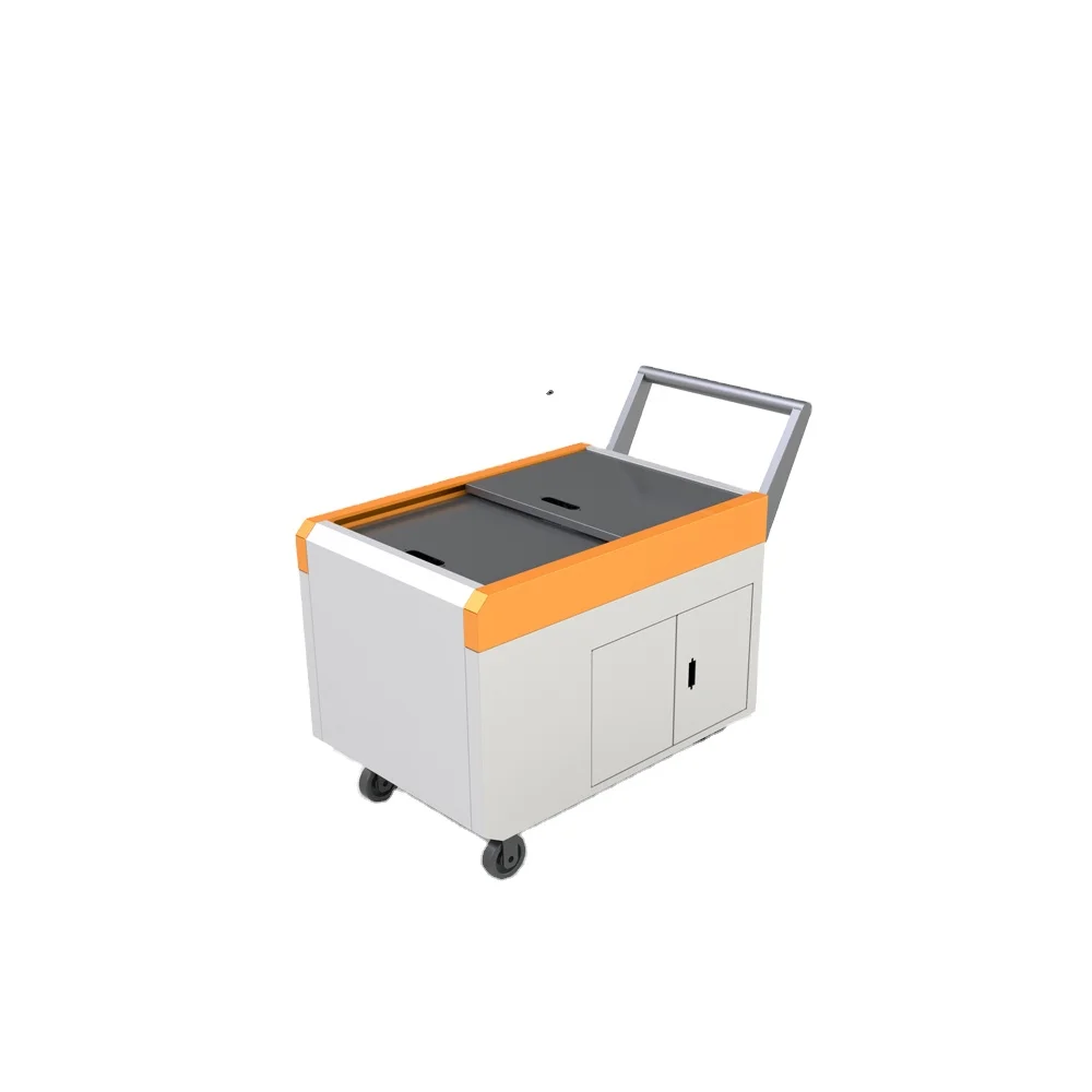 Workshop Garage Metal Tool Cabinet Metal Tool Trolley / Tool Cart with Handle and Wheels