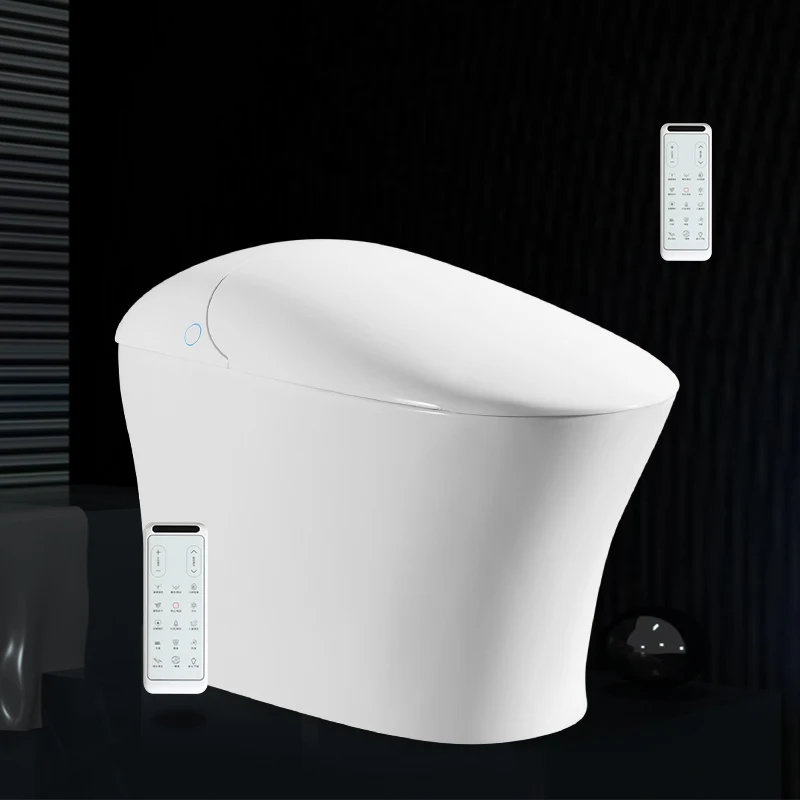 Elongated one piece hygienic sanitary ware flushing washroom smart intelligent wc toilet