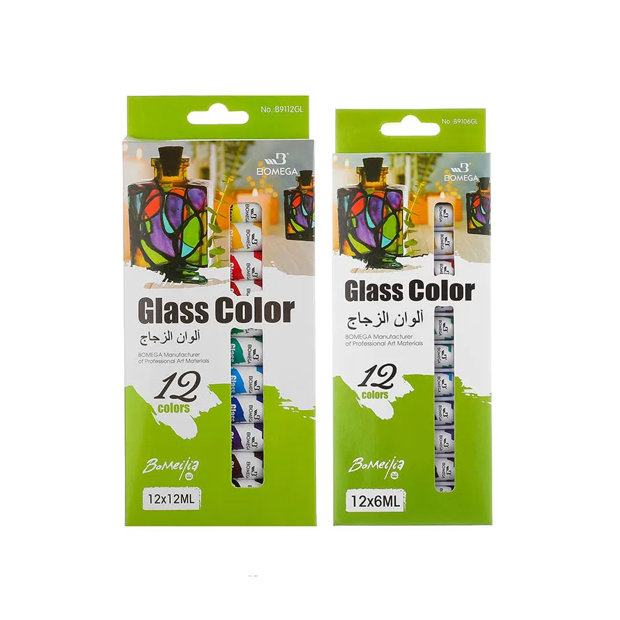 Meihui Glass Color 12 Colors Waterproof Stain Enamel Glass Paint for Wine Glass Porcelain Window Ceramic
