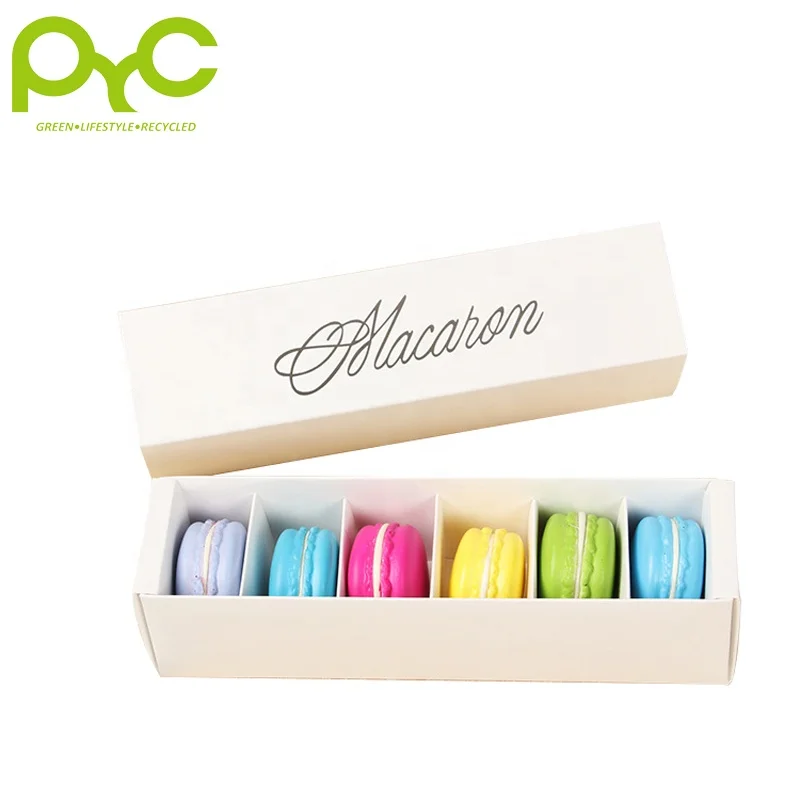 Прямая поставка с завода упаковочная коробка для пищевых продуктов макарон 6 Мини-пирожных маленькая картонная в