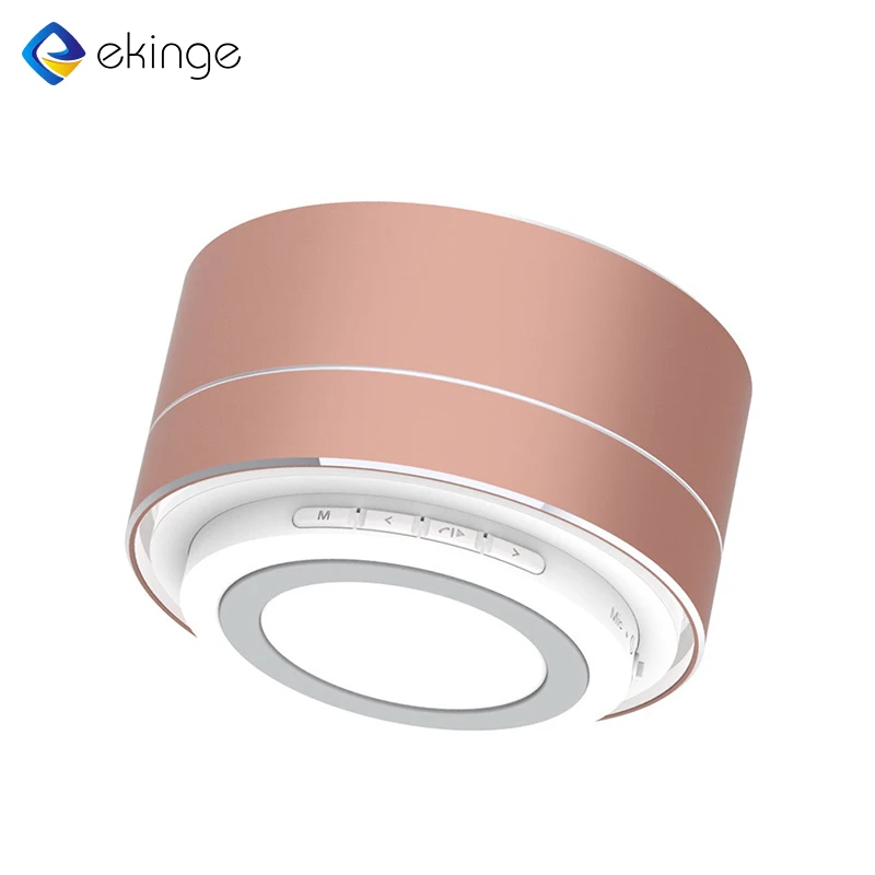 2021 Promotional Outdoor Portable Metal Round Waterproof  Wireless Speaker With TF Card