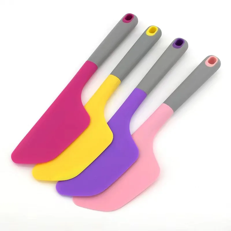 Silicone Spatula Butter Scraper Cake Cream Knife Mixing Cream Colorful Flexible Butter Scraper Spatula Cake Tool