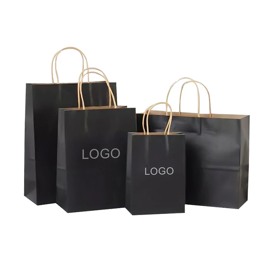 Индивидуальные Экологически чистые пакеты из крафт-бумаги, персональные пищевые пакеты для выпечки, шоппинга с ручками, упаковочный бумажный пакет для ресторана