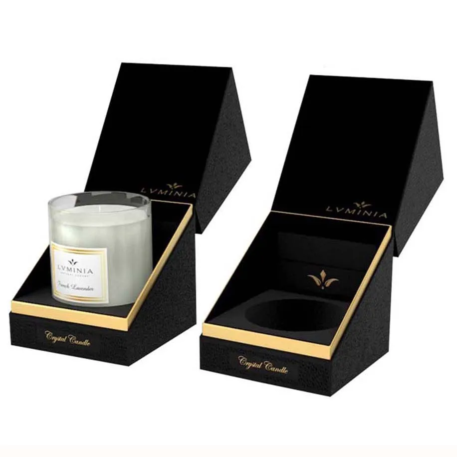 Custom Logo Eco Friendly Cardboard Candle Packaging Boxes For Candles Jars
