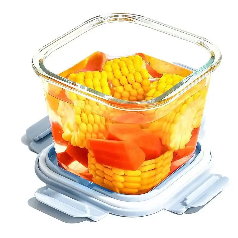 L Eco-Friendly Glasses Air Tight Kitchen Grain Rice Box Glass Storage and Container Set for Food