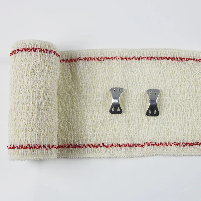 Эластичная пористая бандажная повязка из спандекса дышащая ткань эластичная белая хлопковая простая высокоэластичная с зажимом