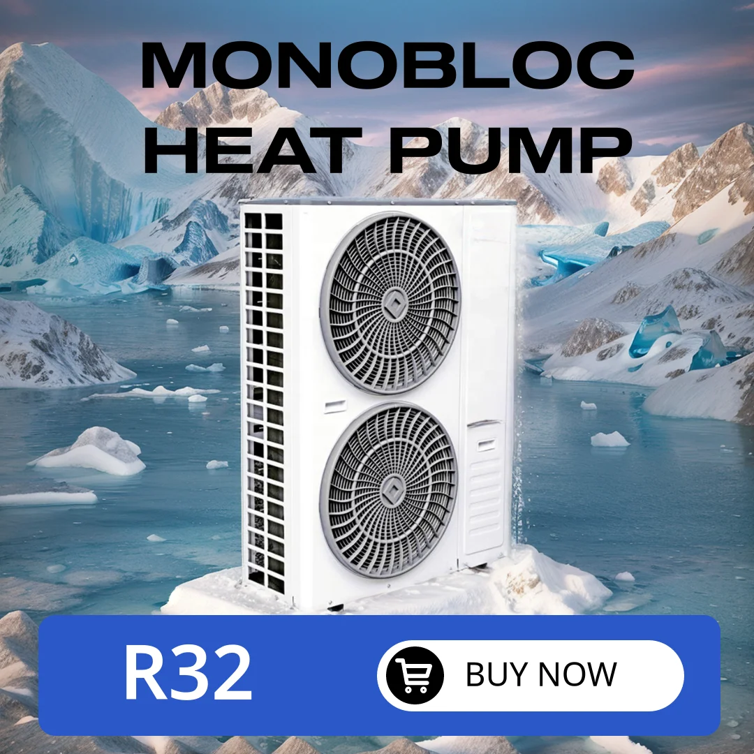EU Sell Well R32 DC Inverter EVI 8-30KW Monobloc air to Water Heat Pump Water Heater for Heating Cooling with Remote Control