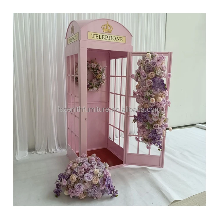 Wholesale British Pink Telephone Box Phone Box Pillar Bath Phone Kiosk Telephone Booth