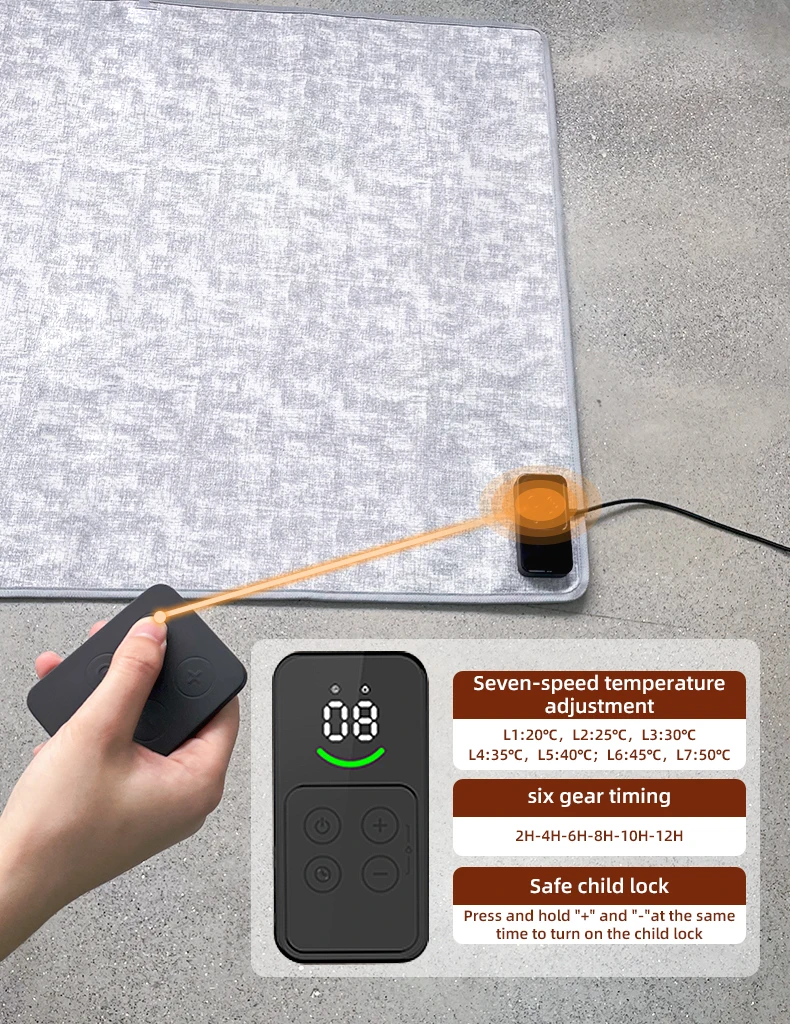 Large heating area silent quiet rug heater heating carpet for home