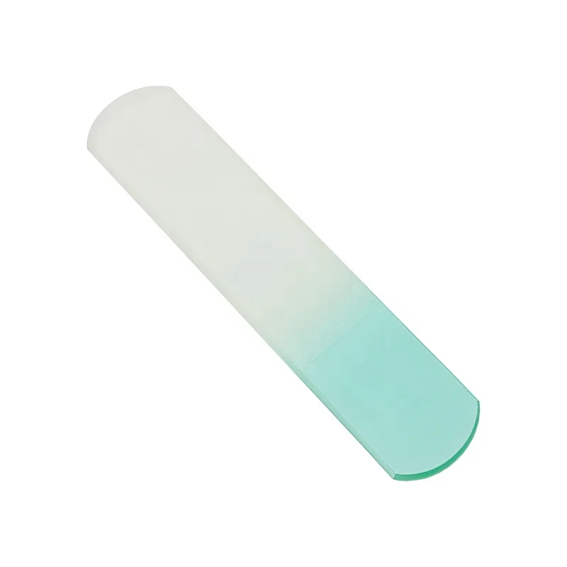 Premium 12cm Etched Glass Nail File 16cm Durable Glass Foot File with Velvet Sleeve