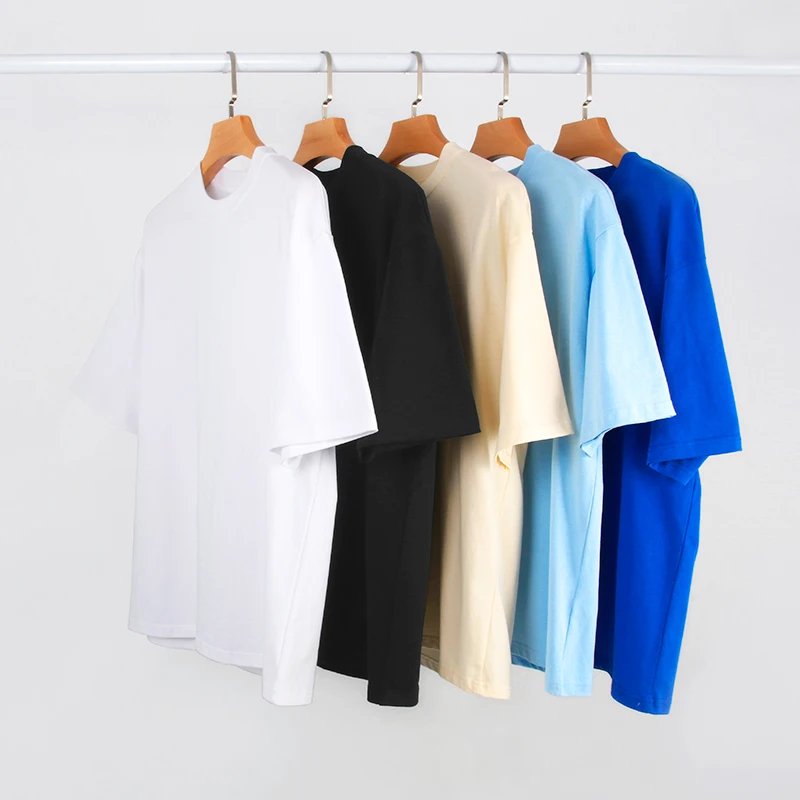 Fast custom 280gsm 300gsm 320gsm heavyweight 100% cotton oversized fashion drop shoulder men t shirt