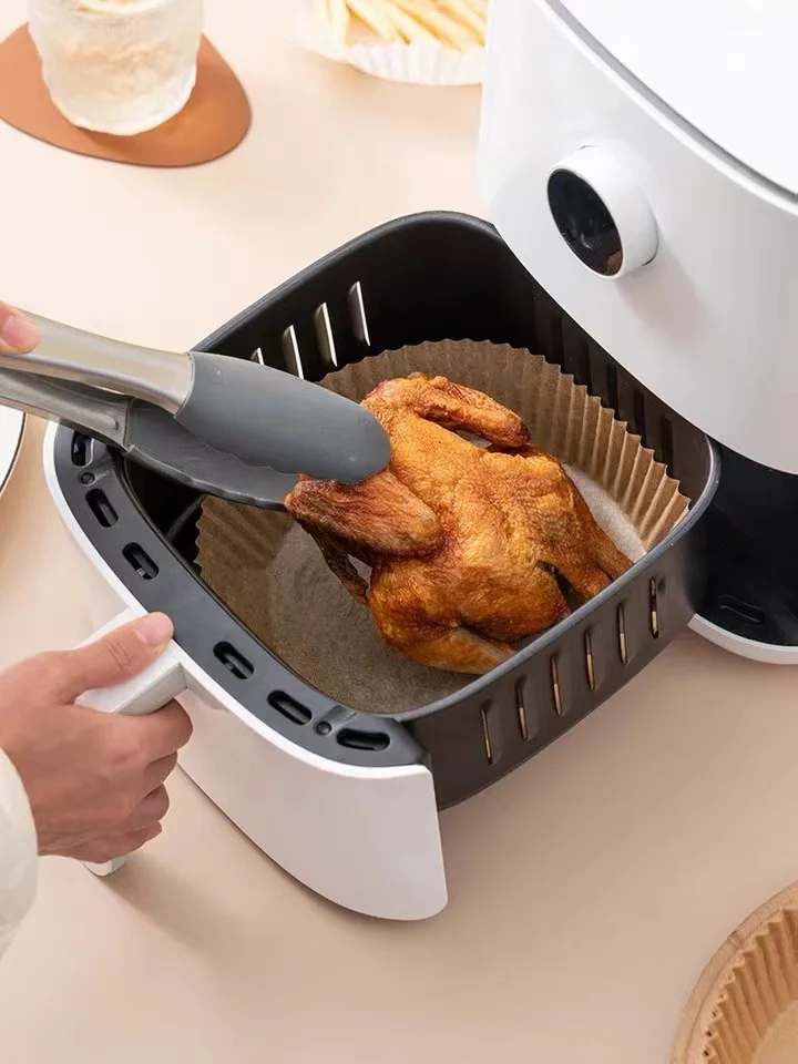 20pcs 30pcs 50pcs 100pcs  airfryer liner non-stick square/round air fryer disposable paper liner for baking roasting microwave