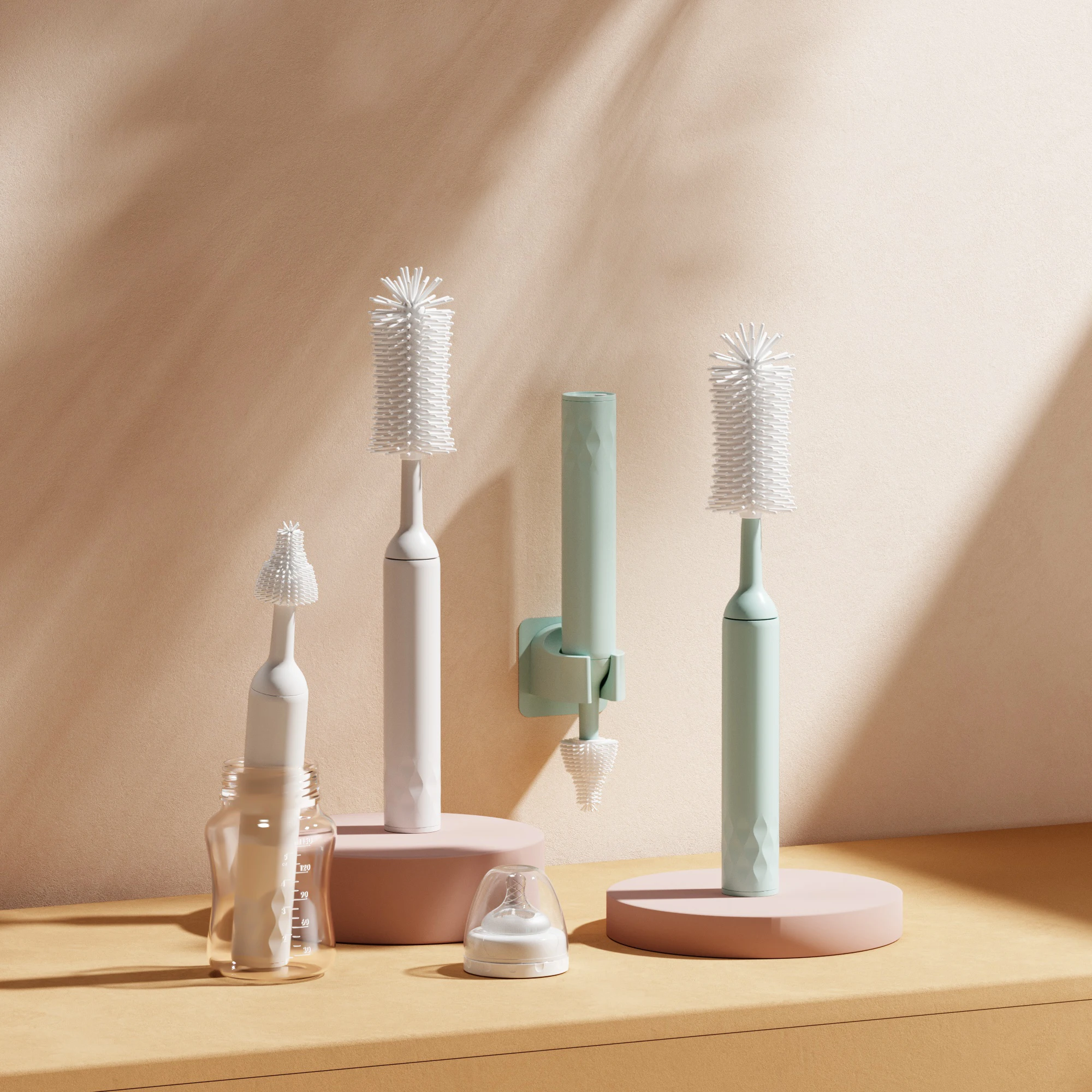 360 Degree Milk Top Sale Electric Bottle Cleaning Brush Set Best Selling Product Baby Tube BPA Free Sustainable 1200mah Carebao