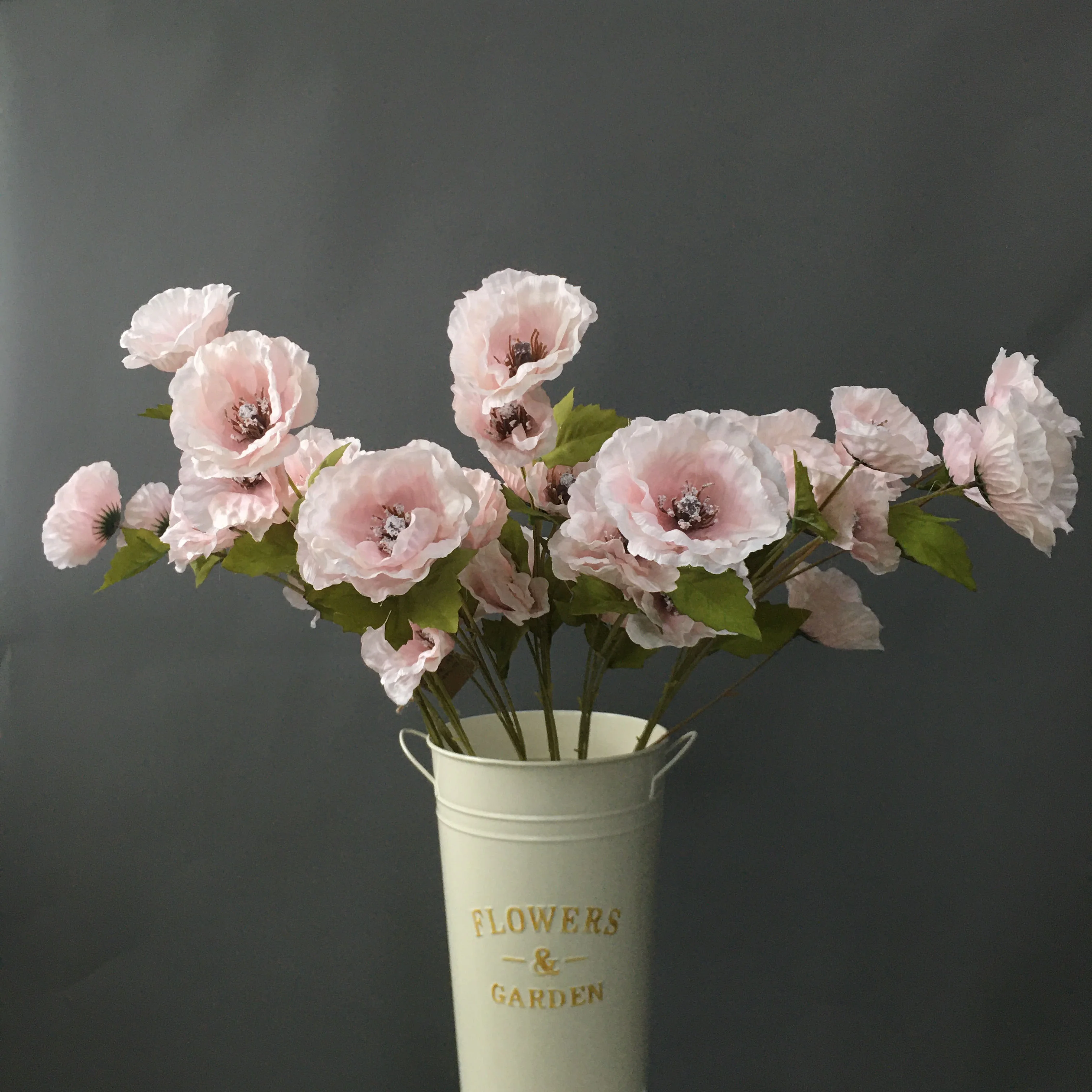T-YMR Long Stem Artificial Corn Poppy Silk Flower for Wedding DIY Party Wedding Bridal Bouquet Garden Landscaping Decoration