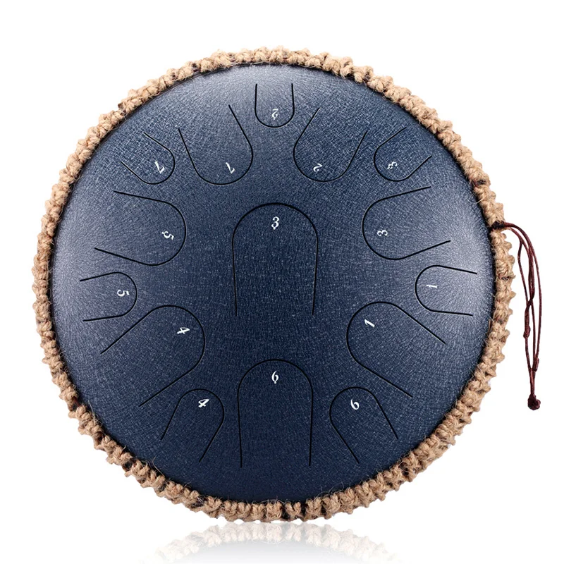 
On Sale Good Price Carbon Steel 15 Notes 13 Inch Steel Tongue Drum Handpan Percussion Instruments 