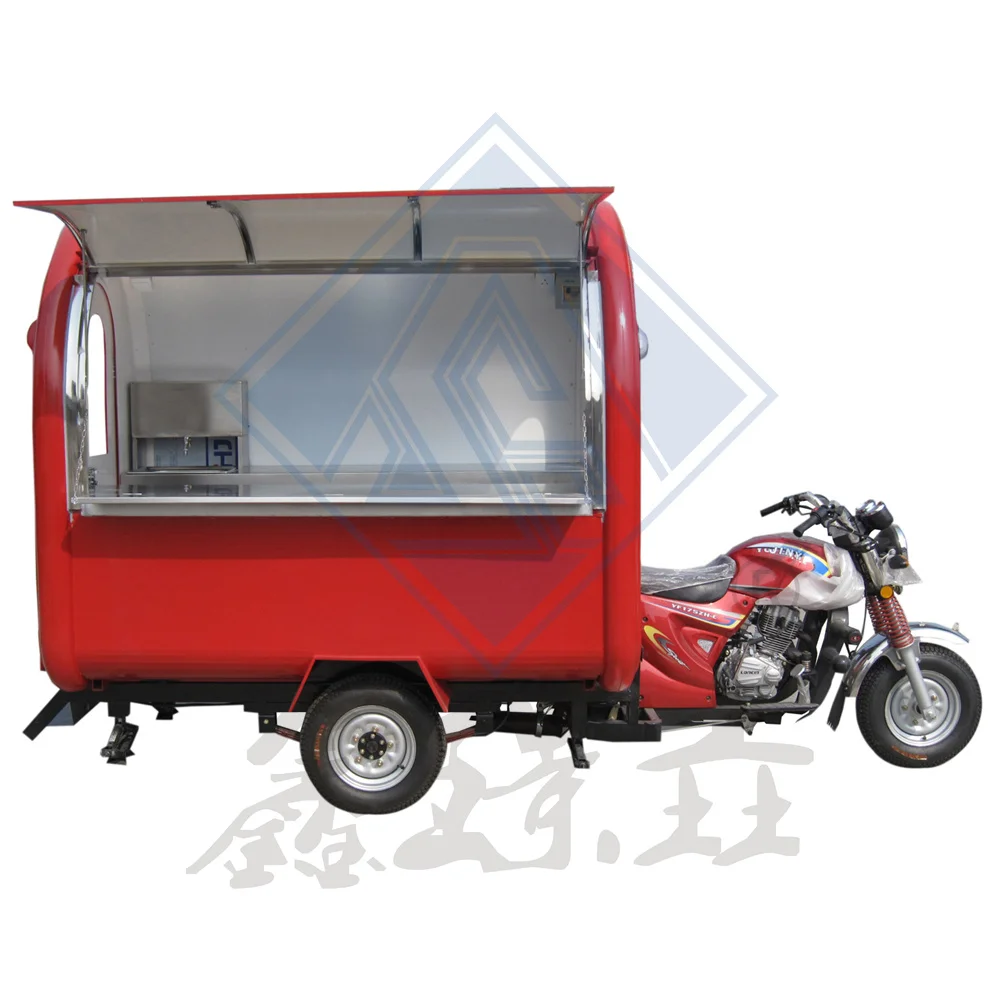 Three wheeled motorcycle dining car multi functional gasoline night market mobile commercial stall food truck