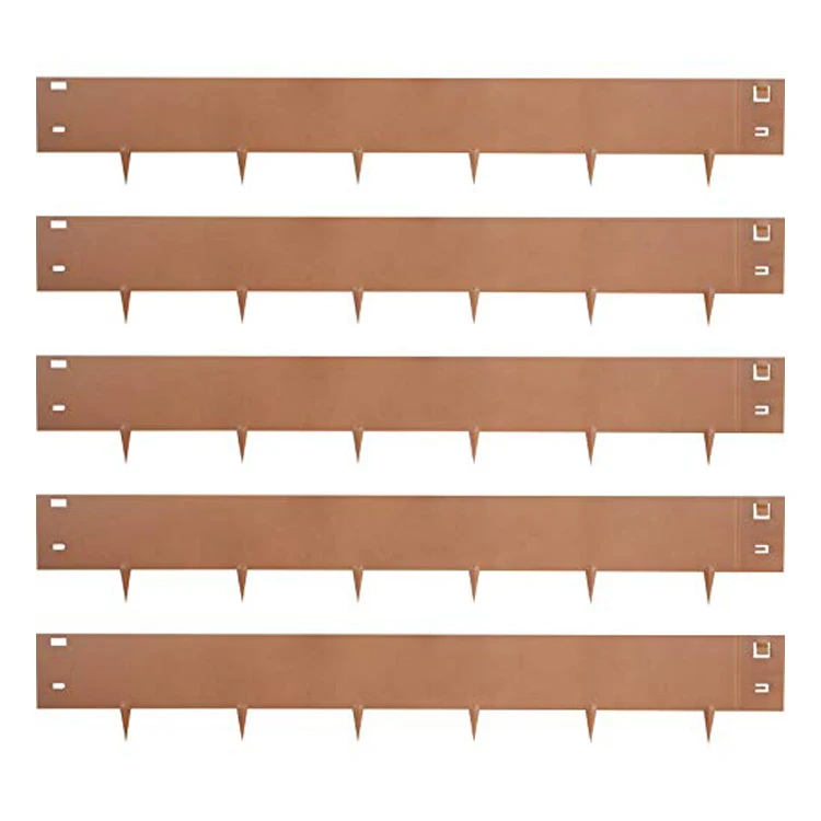 5PCS 16.25 ft Length Garden Landscaping Edging Border Metal Edging Grown Lawn Edge for Garden Yard