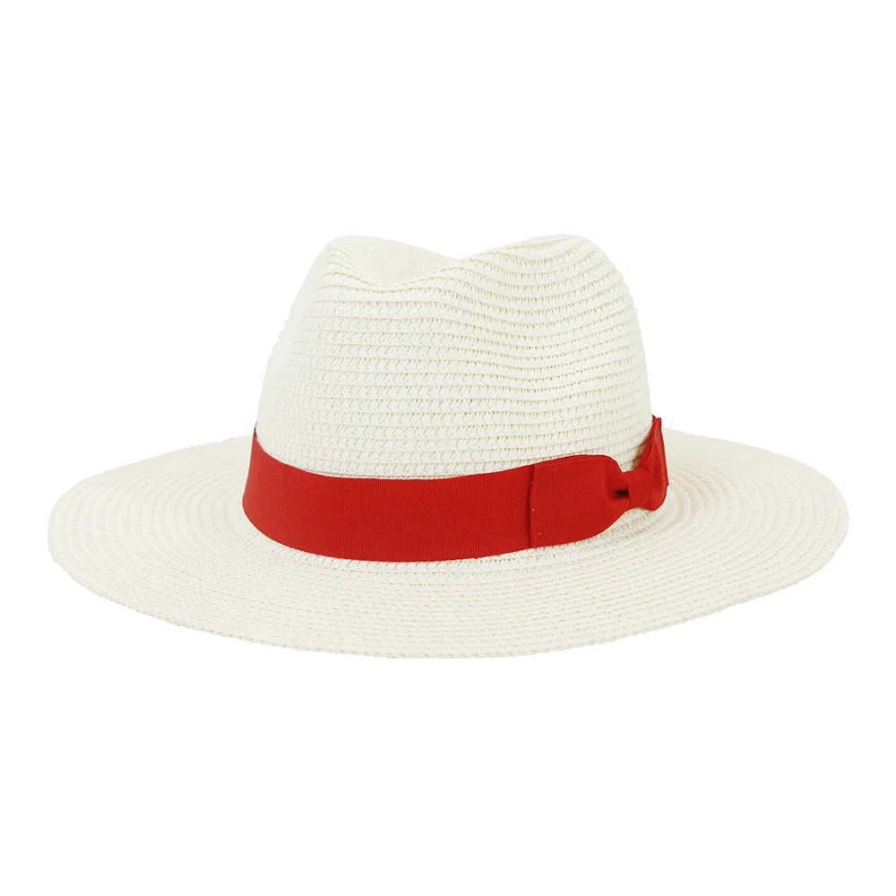 sombreros panama sun hat with bow Panama straw hats for women summer hats for men