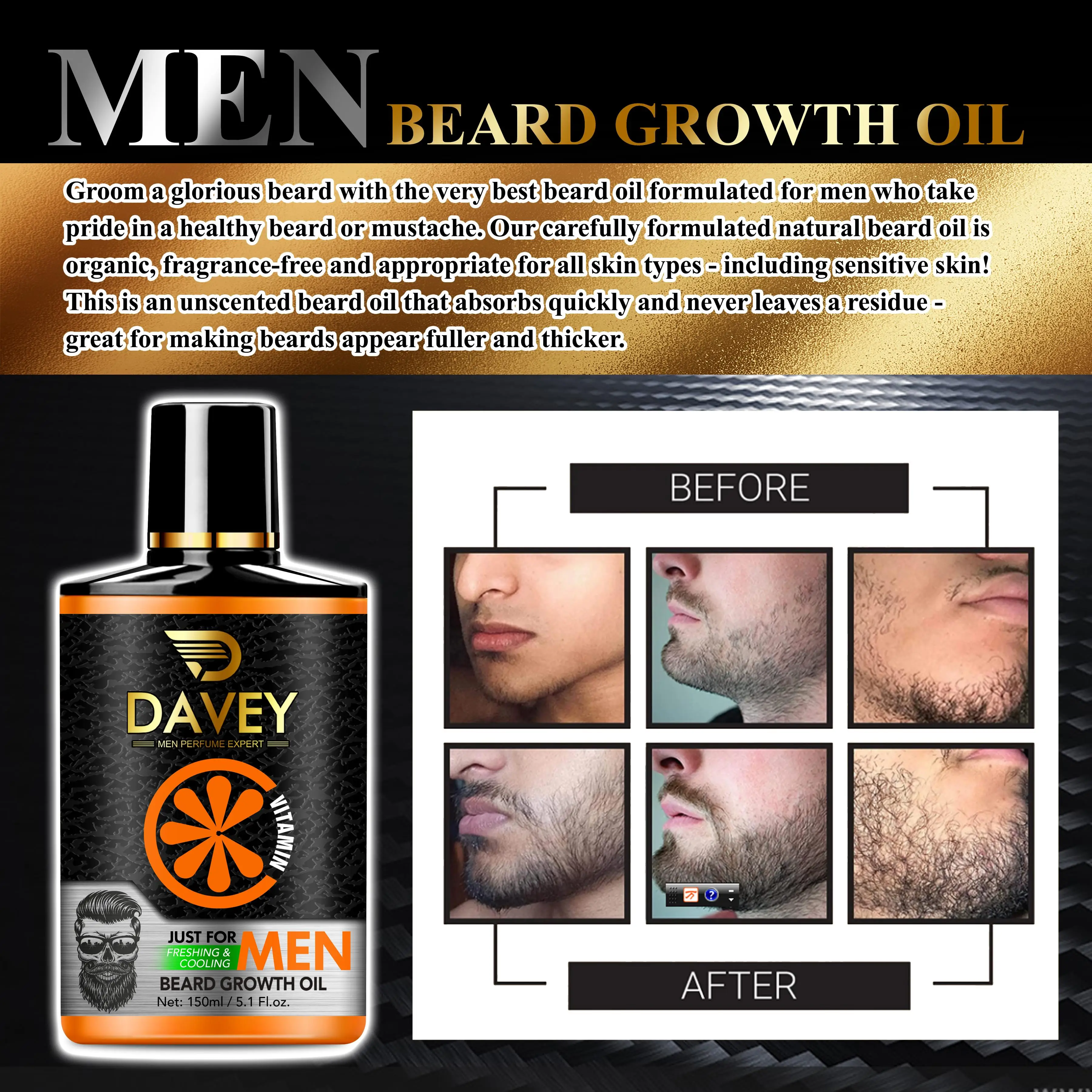 Набор для роста бороды DR.DAVEY just for men 100% чистое и натуральное масло + Сыворотка