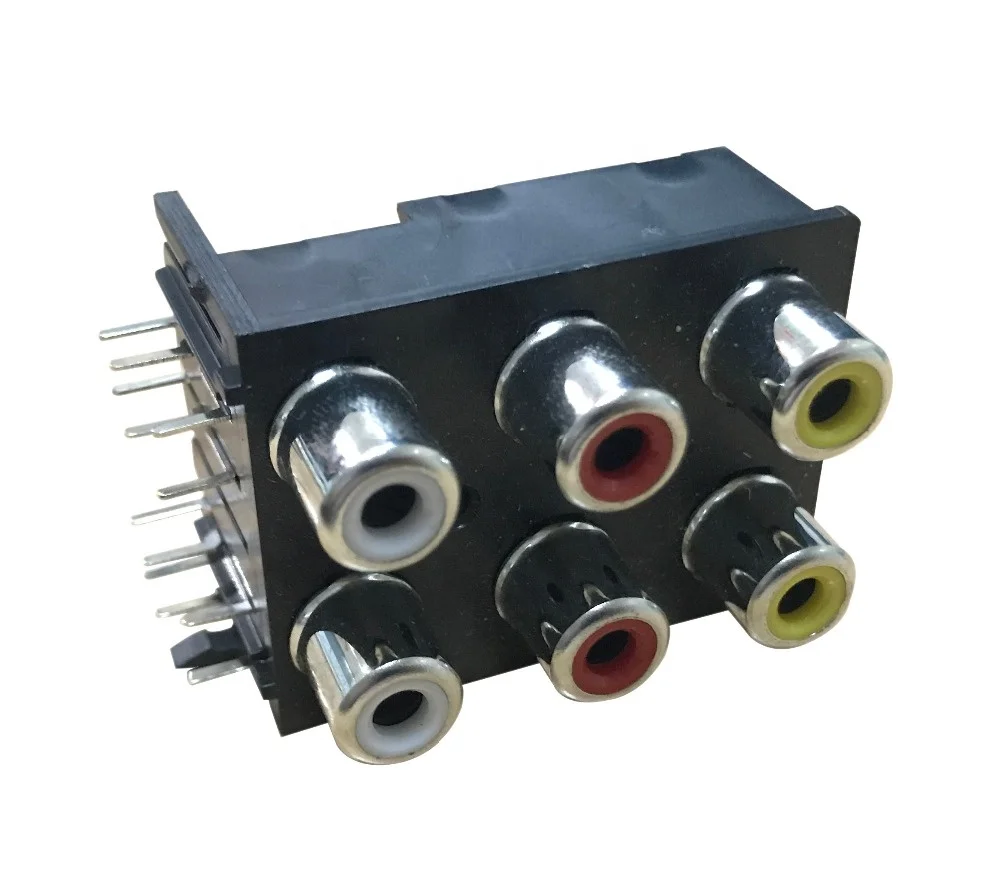 New arrival product multimedia displayer lotus RCA pin jack,AV audio stereo RCA connector