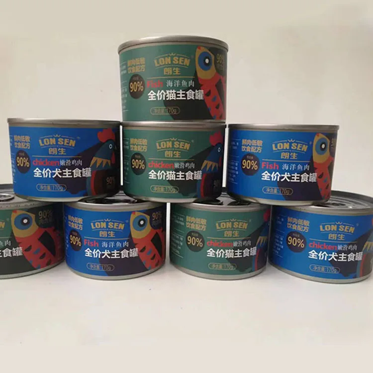Прямая продажа от производителя 170 г оптовая экологически устойчивый высокобелковый корм для домашних животных консервированный влажный собак банка
